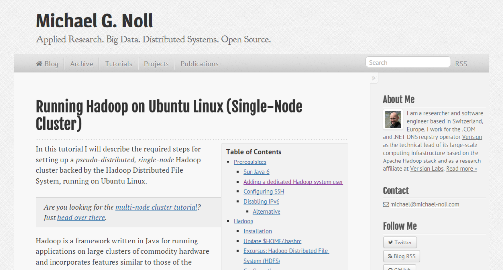 Michael G. Noll - blog tutoriel