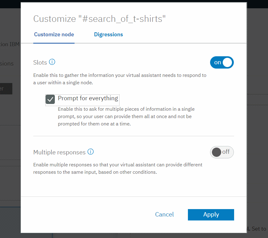IBM Watson Assistant - Customize