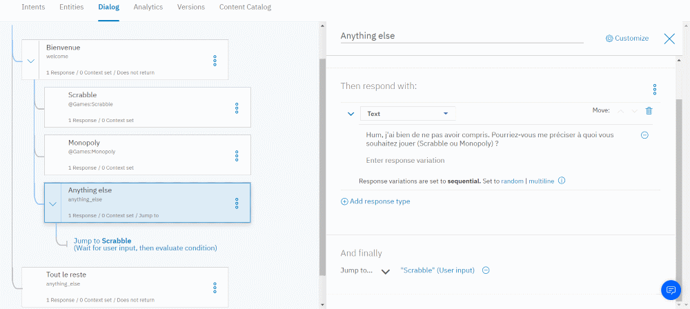 IBM Watson Assistant - Dialog - Node 2