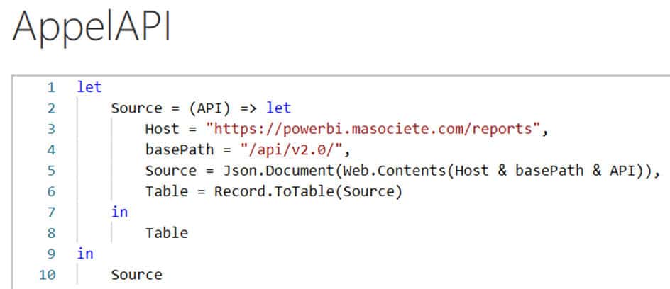 Développer une fonction d’appel à l’API