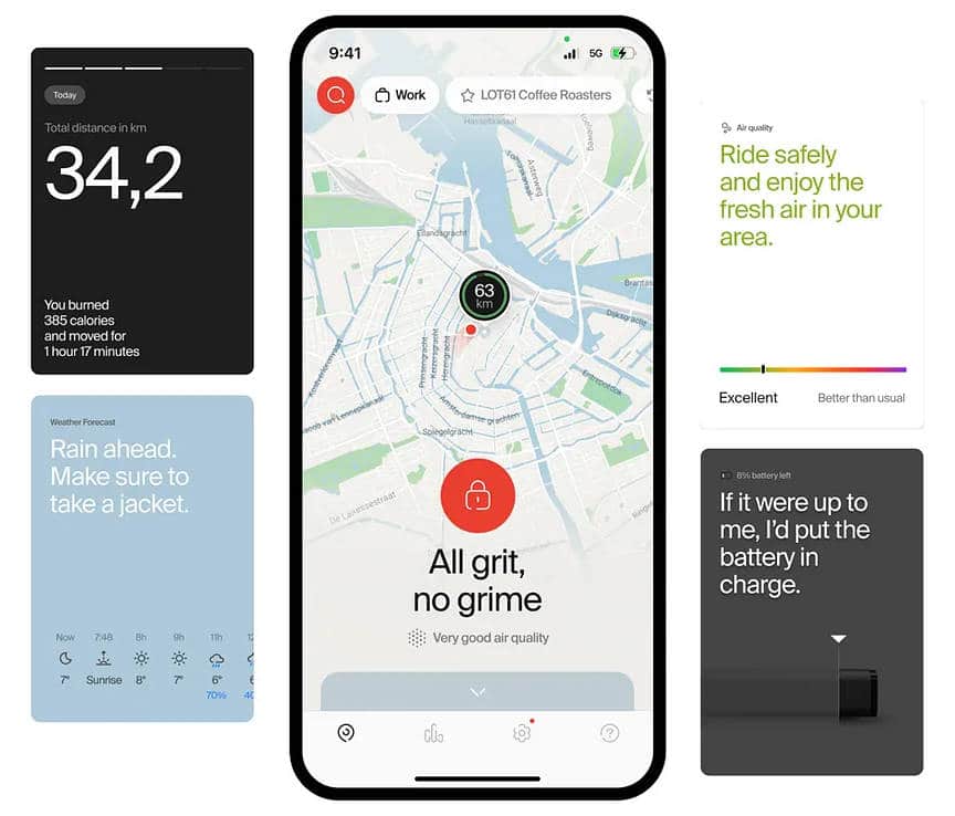 App mobile pour les vélos électriques Cowboy